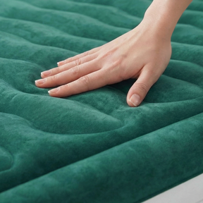 King Size Comfort Plus Air Bed with Built-In Electric Pump – Green/White