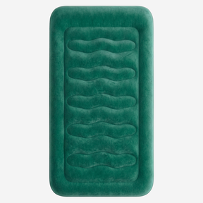 Single Comfort Plus Air Bed with Built-In Electric Pump – Green/White