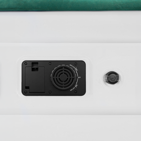 Single Comfort Plus Air Bed with Built-In Electric Pump – Green/White
