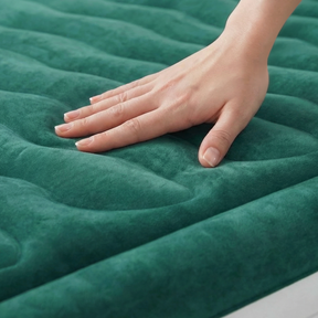 Single Comfort Plus Air Bed with Built-In Electric Pump – Green/White