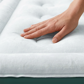 Double Size Comfort Air Bed with Built-In Electric Pump – Green/White