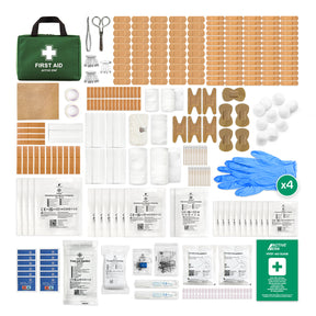 320 Piece Premium First Aid Kit Bag – Green