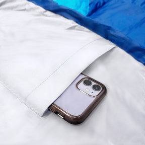 3 Season Double Sleeping Bag – 250GSM with Pillows & Convertible Design - Blue