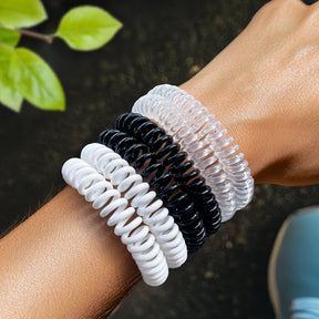 Explorer Mosquito Repellent Bands - 18 Pack - Black, White and Clear