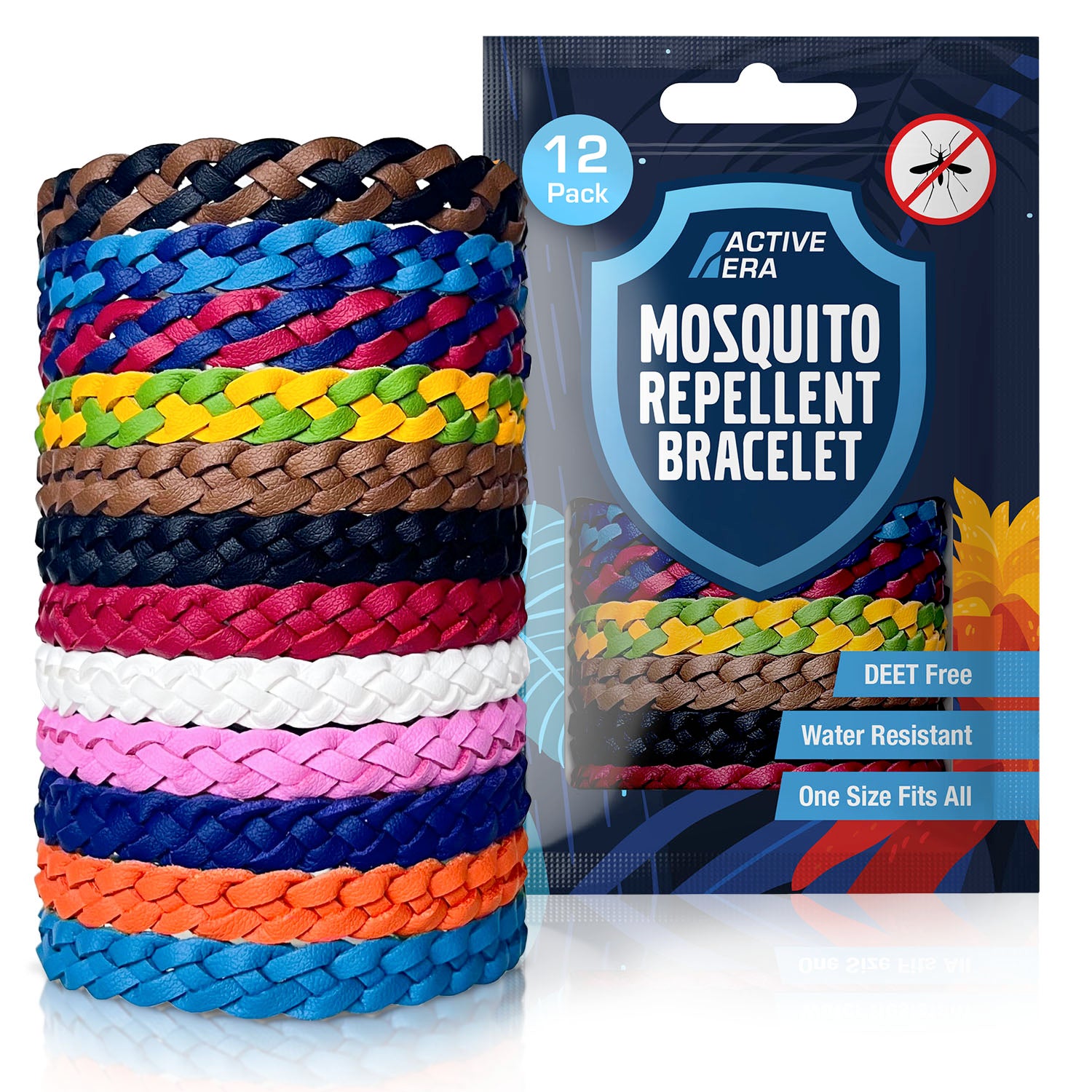 Adventure Mosquito Repellent Bands - 12 Pack - Multicolour
