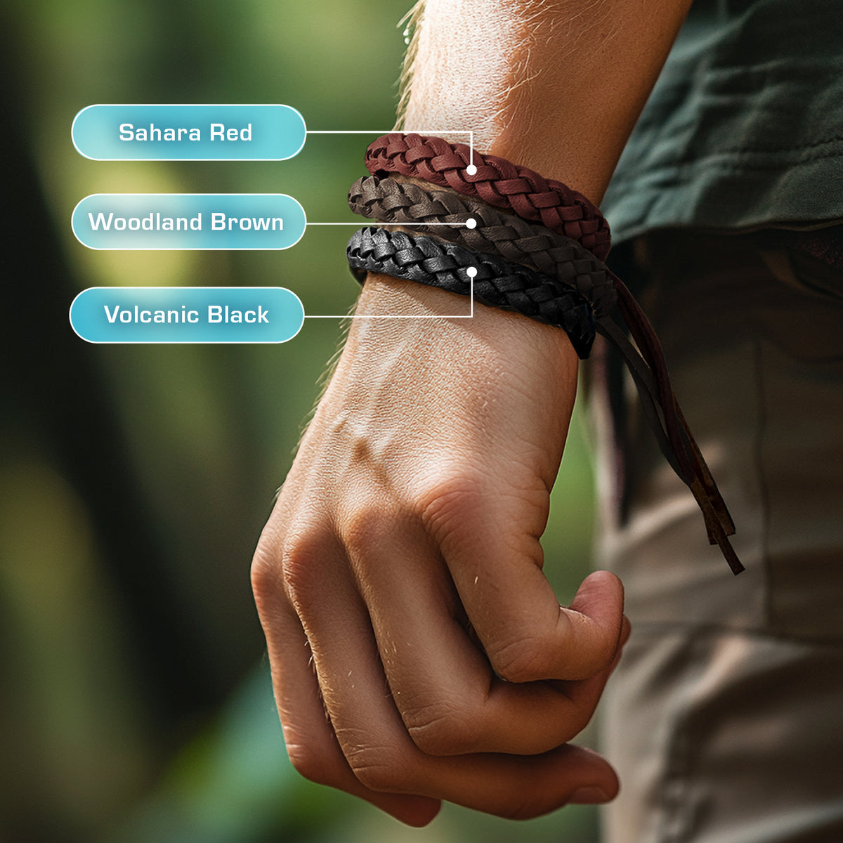 Adventure Mosquito Repellent Bands - 18 Pack - Black, Brown and Red
