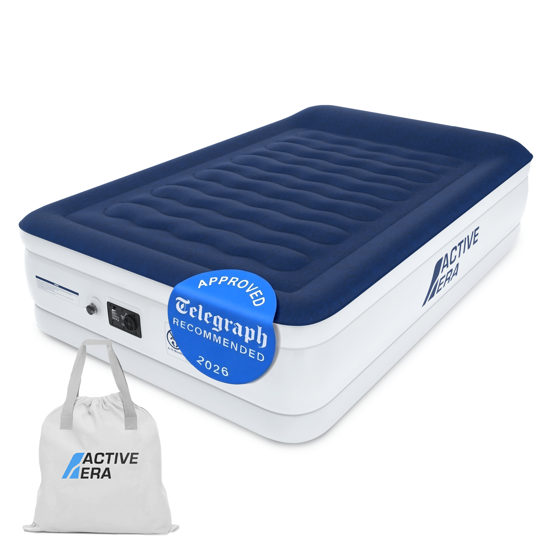 King Size Comfort Plus Air Bed – Navy/White