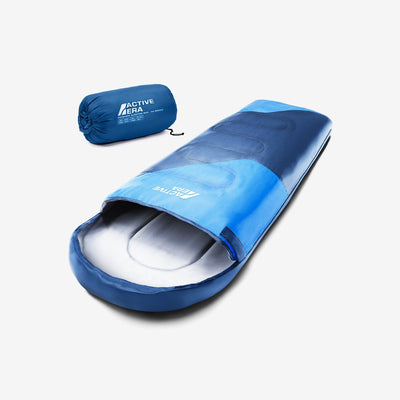 Premium Lightweight Waterproof Sleeping Bag – Compact 250GSM for Mild Weather - Blue