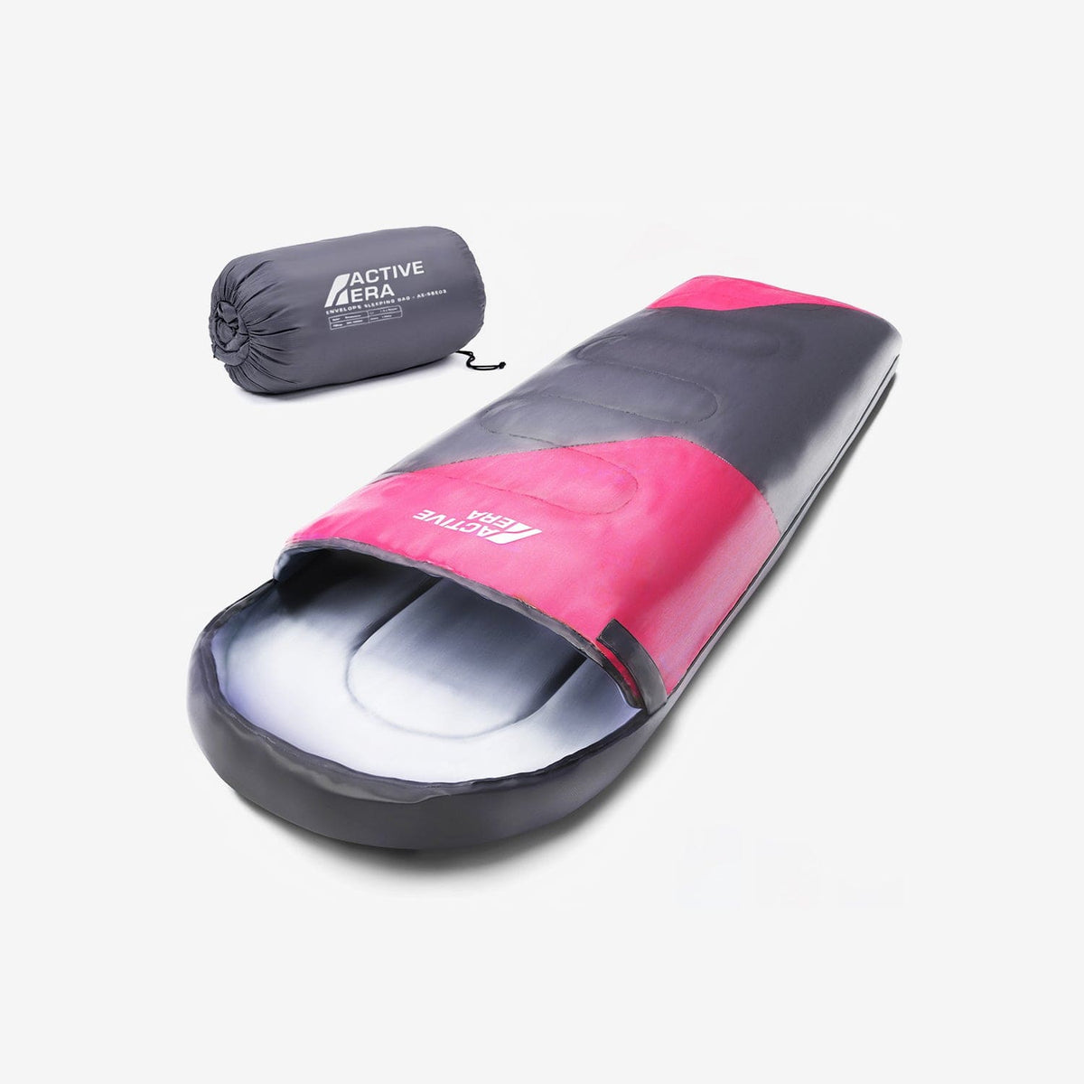 Premium Lightweight Waterproof Sleeping Bag – Compact 250GSM for Mild Weather - Pink