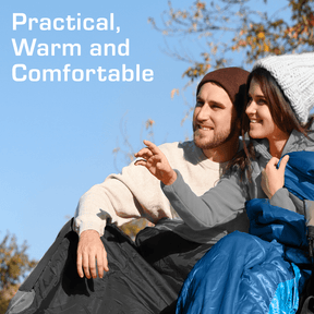 Premium Lightweight Waterproof Sleeping Bag – Compact 250GSM for Mild Weather - Blue