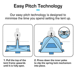 3-4 Person Luxury Beach Tent with UPF 50+ Rated Sun Protection