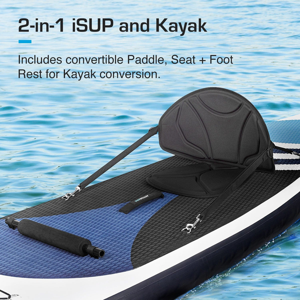 2-In-1 Paddle Board 10'5  - Inflatable SUP with Kayak Conversion