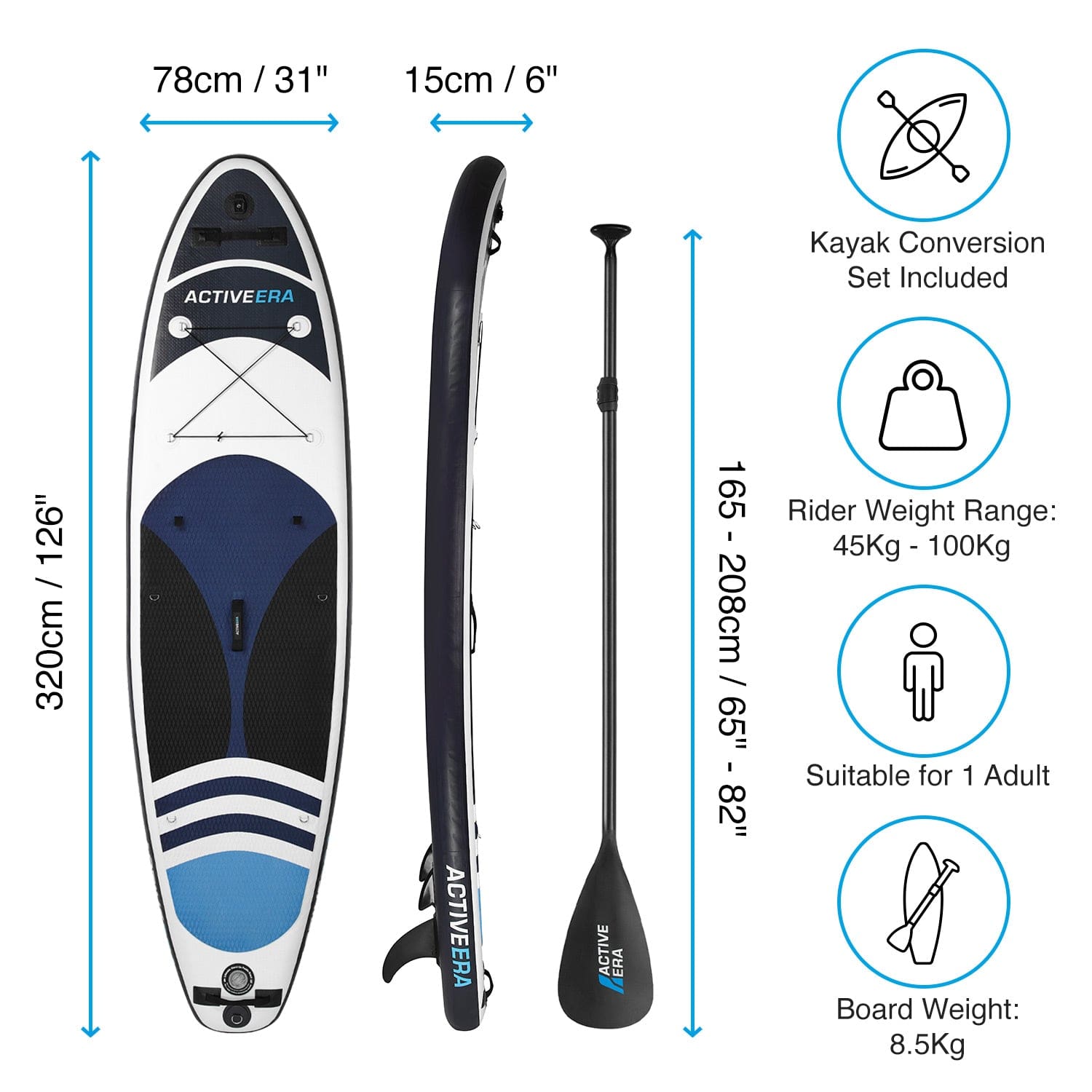 2-In-1 Paddle Board 10'5  - Inflatable SUP with Kayak Conversion