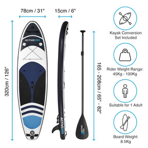 2-In-1 Paddle Board 10'5  - Inflatable SUP with Kayak Conversion