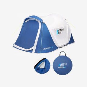 Large 2 Person Pop-Up Tent - 2 Layer Waterproof & 100% Storm Proof