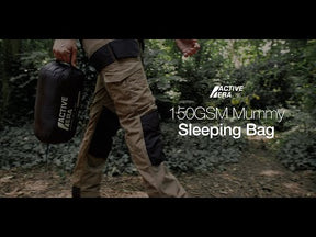 Ultra-Light Mummy Sleeping Bag – 150GSM for Summer Camping & Indoor Use - 2 Seasons